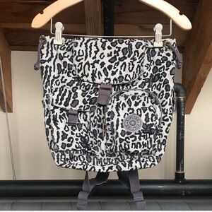 Kipling Leopard Print Backpack